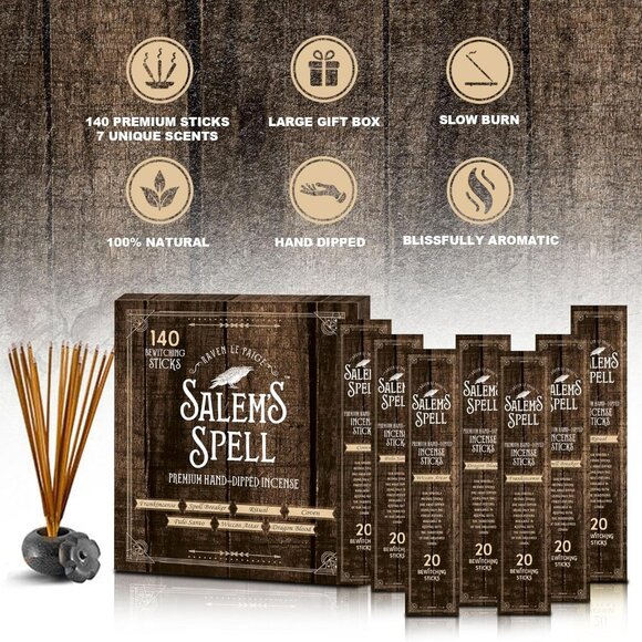 NEW-Mecka Salem Spell Incense Sticks | Set of 7  | 140 Insense 7 MYSTIC SCENTS - Picture 3 of 6
